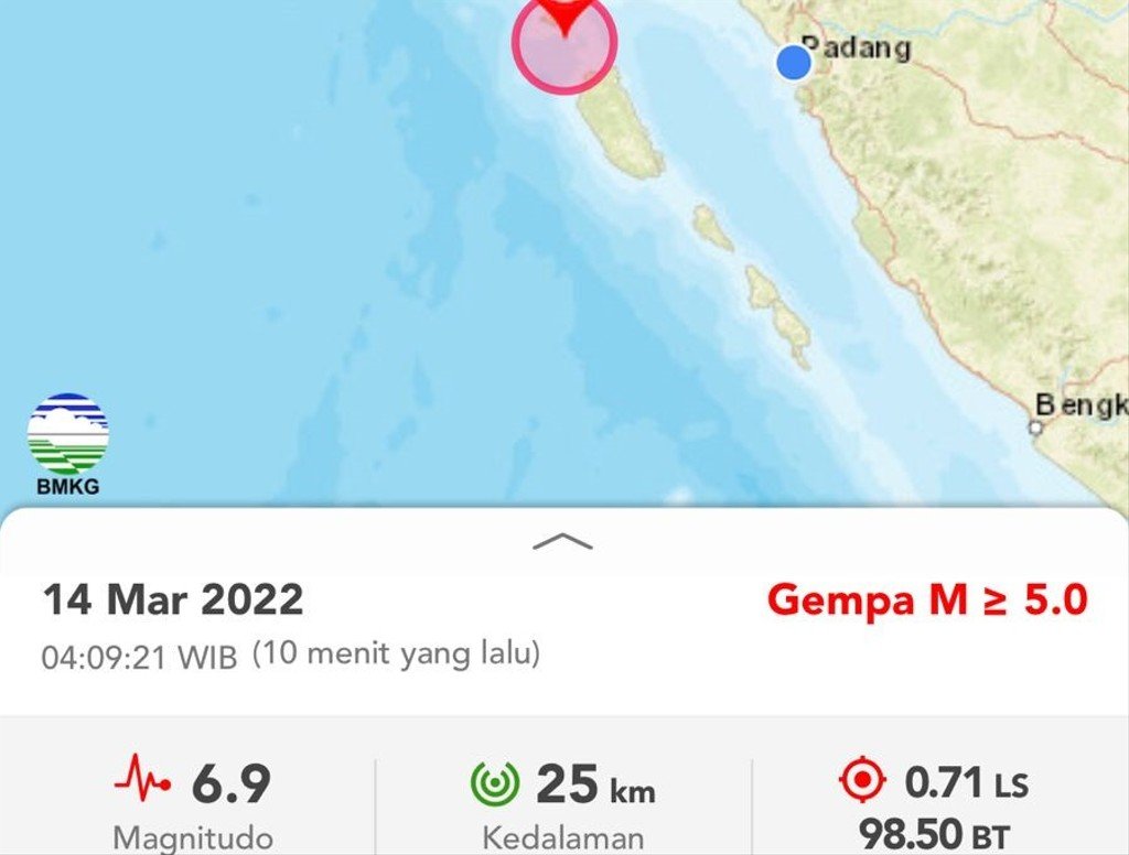 Pusat Gempa Nias Selatan Di Zona Megathrust BMKG Waspada Skenario