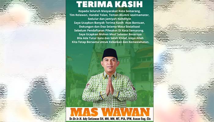 Mas Wawan: Tetap Berjuang Meski Tak Mendapatkan Tiket Pilkada Semarang 2024