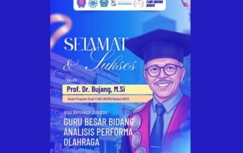Prof. Dr. Bujang, MSi Dikukuhkan Jadi Guru Besar Analis Performa Olahraga