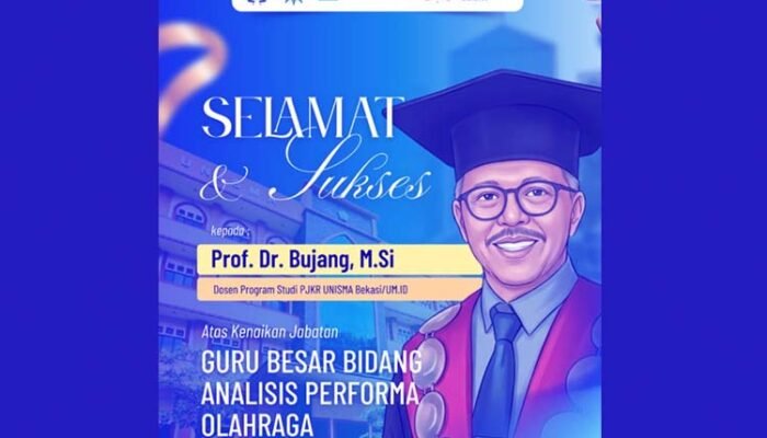 Prof. Dr. Bujang, MSi Dikukuhkan Jadi Guru Besar Analis Performa Olahraga