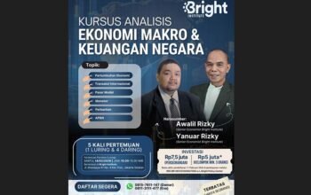 Bright Institute Buka Kursus Analisis Ekonomi Makro dan Keuangan Negara, Kuota Terbatas