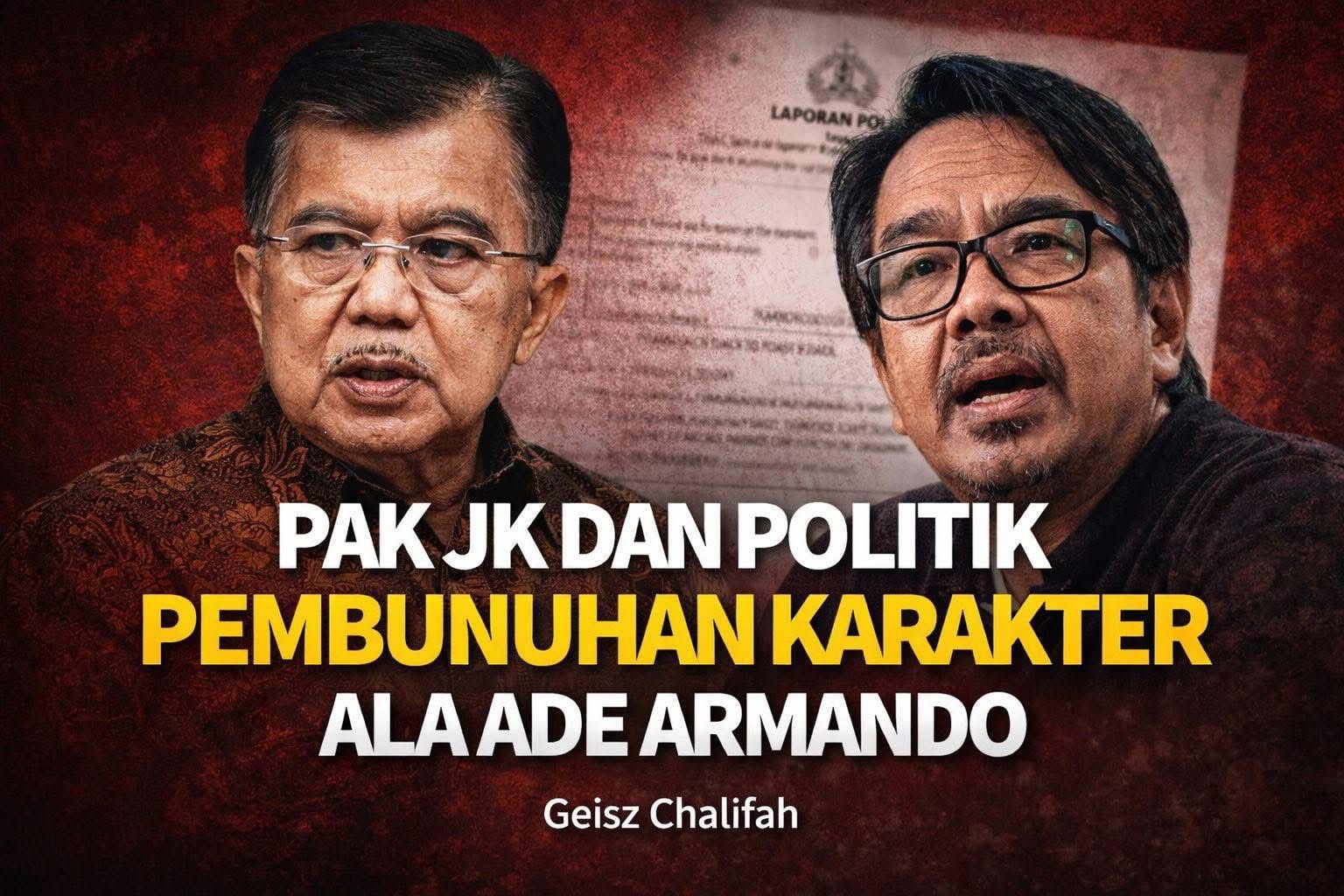 Pak JK dan Politik Pembunuhan Karakter Ala Ade Armando