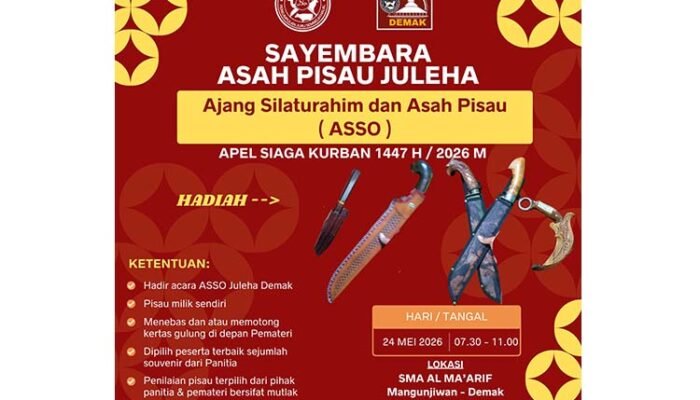 Juleha Demak Gelar Sayembara Asah Pisau Sambut Idul Adha 1447 H