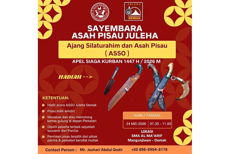 Juleha Demak Gelar Sayembara Asah Pisau