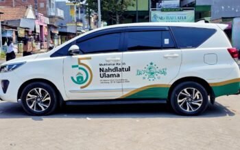 Mobil Branding Muktamar NU Ke-35 Mulai Hadir di Pondok Tambakberas Jombang, Tandai Persiapan Kian Matang