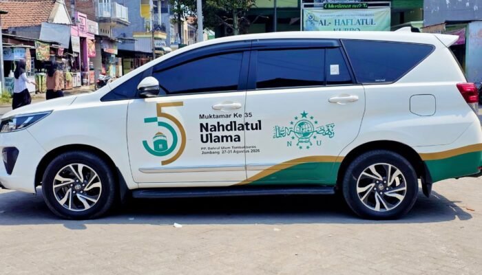 Mobil Branding Muktamar NU Ke-35 Mulai Hadir di Pondok Tambakberas Jombang, Tandai Persiapan Kian Matang