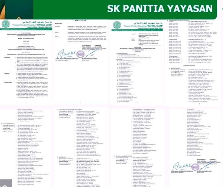 SK Panitia Lokal Muktamar NU ke-35